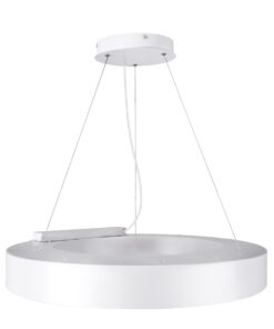 GloboStar® RA 61195 Κρεμαστό Φωτιστικό Δαχτυλίδι-Κύκλος LED CCT 67W 7370lm 120° AC 220-240V – Εναλλαγή Φωτισμού μέσω Τηλεχειριστηρίου All In One Ψυχρό 6000k+Φυσικό 4500k+Θερμό 2700k Dimmable Φ60cm – Λευκό – 3 Years Warranty