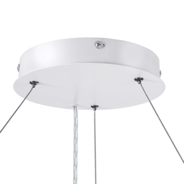 GloboStar® RA 61195 Κρεμαστό Φωτιστικό Δαχτυλίδι-Κύκλος LED CCT 67W 7370lm 120° AC 220-240V – Εναλλαγή Φωτισμού μέσω Τηλεχειριστηρίου All In One Ψυχρό 6000k+Φυσικό 4500k+Θερμό 2700k Dimmable Φ60cm – Λευκό – 3 Years Warranty