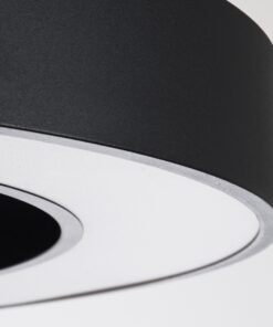 GloboStar® RA 61196 Κρεμαστό Φωτιστικό Δαχτυλίδι-Κύκλος LED CCT 75W 8250lm 120° AC 220-240V – Εναλλαγή Φωτισμού μέσω Τηλεχειριστηρίου All In One Ψυχρό 6000k+Φυσικό 4500k+Θερμό 2700k Dimmable Φ80cm – Μαύρο – 3 Years Warranty