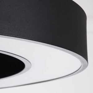 GloboStar® RA 61196 Κρεμαστό Φωτιστικό Δαχτυλίδι-Κύκλος LED CCT 75W 8250lm 120° AC 220-240V – Εναλλαγή Φωτισμού μέσω Τηλεχειριστηρίου All In One Ψυχρό 6000k+Φυσικό 4500k+Θερμό 2700k Dimmable Φ80cm – Μαύρο – 3 Years Warranty