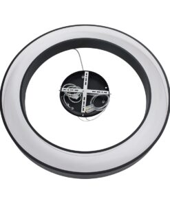 GloboStar® RA 61196 Κρεμαστό Φωτιστικό Δαχτυλίδι-Κύκλος LED CCT 75W 8250lm 120° AC 220-240V – Εναλλαγή Φωτισμού μέσω Τηλεχειριστηρίου All In One Ψυχρό 6000k+Φυσικό 4500k+Θερμό 2700k Dimmable Φ80cm – Μαύρο – 3 Years Warranty