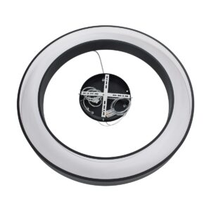 GloboStar® RA 61196 Κρεμαστό Φωτιστικό Δαχτυλίδι-Κύκλος LED CCT 75W 8250lm 120° AC 220-240V – Εναλλαγή Φωτισμού μέσω Τηλεχειριστηρίου All In One Ψυχρό 6000k+Φυσικό 4500k+Θερμό 2700k Dimmable Φ80cm – Μαύρο – 3 Years Warranty