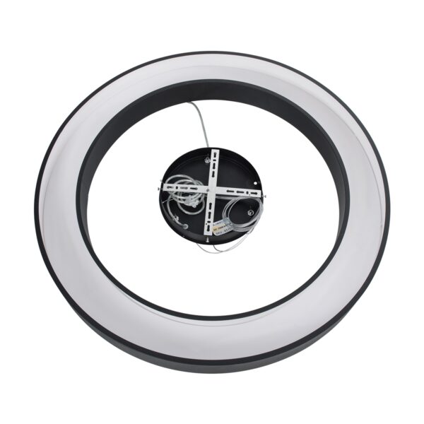 GloboStar® RA 61196 Κρεμαστό Φωτιστικό Δαχτυλίδι-Κύκλος LED CCT 75W 8250lm 120° AC 220-240V – Εναλλαγή Φωτισμού μέσω Τηλεχειριστηρίου All In One Ψυχρό 6000k+Φυσικό 4500k+Θερμό 2700k Dimmable Φ80cm – Μαύρο – 3 Years Warranty