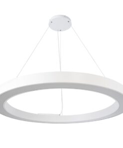 GloboStar® RA 61199 Κρεμαστό Φωτιστικό Δαχτυλίδι-Κύκλος LED CCT 100W 11020lm 120° AC 220-240V – Εναλλαγή Φωτισμού μέσω Τηλεχειριστηρίου All In One Ψυχρό 6000k+Φυσικό 4500k+Θερμό 2700k Dimmable Φ120cm – Λευκό – 3 Years Warranty