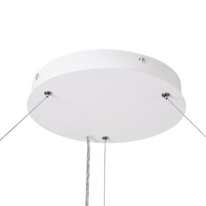 GloboStar® RA 61199 Κρεμαστό Φωτιστικό Δαχτυλίδι-Κύκλος LED CCT 100W 11020lm 120° AC 220-240V – Εναλλαγή Φωτισμού μέσω Τηλεχειριστηρίου All In One Ψυχρό 6000k+Φυσικό 4500k+Θερμό 2700k Dimmable Φ120cm – Λευκό – 3 Years Warranty