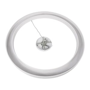 GloboStar® RA 61199 Κρεμαστό Φωτιστικό Δαχτυλίδι-Κύκλος LED CCT 100W 11020lm 120° AC 220-240V – Εναλλαγή Φωτισμού μέσω Τηλεχειριστηρίου All In One Ψυχρό 6000k+Φυσικό 4500k+Θερμό 2700k Dimmable Φ120cm – Λευκό – 3 Years Warranty