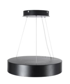 GloboStar® BURTON 61200-P Κρεμαστή Πλαφονιέρα Οροφής LED CCT 67W 7370lm 120° AC 220-240V – Εναλλαγή Φωτισμού μέσω Τηλεχειριστηρίου All In One Ψυχρό 6000k+Φυσικό 4500k+Θερμό 2700k Dimmable Φ40cm – Μαύρο – 3 Years Warranty