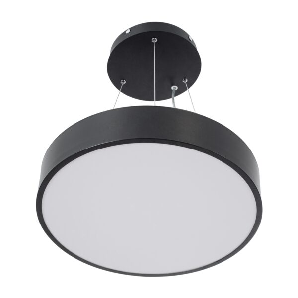 GloboStar® BURTON 61200-P Κρεμαστή Πλαφονιέρα Οροφής LED CCT 67W 7370lm 120° AC 220-240V – Εναλλαγή Φωτισμού μέσω Τηλεχειριστηρίου All In One Ψυχρό 6000k+Φυσικό 4500k+Θερμό 2700k Dimmable Φ40cm – Μαύρο – 3 Years Warranty