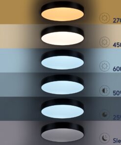 GloboStar® BURTON 61201-P Κρεμαστή Πλαφονιέρα Οροφής LED CCT 67W 7370lm 120° AC 220-240V – Εναλλαγή Φωτισμού μέσω Τηλεχειριστηρίου All In One Ψυχρό 6000k+Φυσικό 4500k+Θερμό 2700k Dimmable Φ40cm – Λευκό – 3 Years Warranty