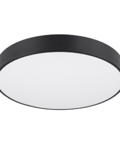 GloboStar® BURTON 61202-P Κρεμαστή Πλαφονιέρα Οροφής LED CCT 75W 8625lm 120° AC 220-240V – Εναλλαγή Φωτισμού μέσω Τηλεχειριστηρίου All In One Ψυχρό 6000k+Φυσικό 4500k+Θερμό 2700k Dimmable Φ60cm – Μαύρο – 3 Years Warranty