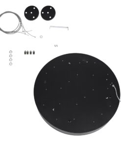 GloboStar® BURTON 61202-P Κρεμαστή Πλαφονιέρα Οροφής LED CCT 75W 8625lm 120° AC 220-240V – Εναλλαγή Φωτισμού μέσω Τηλεχειριστηρίου All In One Ψυχρό 6000k+Φυσικό 4500k+Θερμό 2700k Dimmable Φ60cm – Μαύρο – 3 Years Warranty