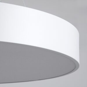 GloboStar® BURTON 61203-P Κρεμαστή Πλαφονιέρα Οροφής LED CCT 75W 8625lm 120° AC 220-240V – Εναλλαγή Φωτισμού μέσω Τηλεχειριστηρίου All In One Ψυχρό 6000k+Φυσικό 4500k+Θερμό 2700k Dimmable Φ60cm – Λευκό – 3 Years Warranty