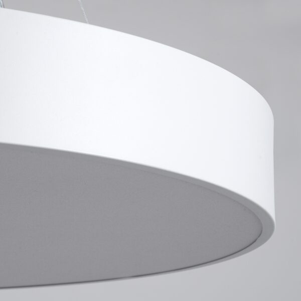 GloboStar® BURTON 61203-P Κρεμαστή Πλαφονιέρα Οροφής LED CCT 75W 8625lm 120° AC 220-240V – Εναλλαγή Φωτισμού μέσω Τηλεχειριστηρίου All In One Ψυχρό 6000k+Φυσικό 4500k+Θερμό 2700k Dimmable Φ60cm – Λευκό – 3 Years Warranty