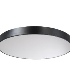 GloboStar® BURTON 61204-S Πλαφονιέρα Οροφής LED CCT 100W 11020lm 120° AC 220-240V – Εναλλαγή Φωτισμού μέσω Τηλεχειριστηρίου All In One Ψυχρό 6000k+Φυσικό 4500k+Θερμό 2700k Dimmable Φ80cm – Μαύρο – 3 Years Warranty