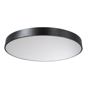 GloboStar® BURTON 61204-S Πλαφονιέρα Οροφής LED CCT 100W 11020lm 120° AC 220-240V – Εναλλαγή Φωτισμού μέσω Τηλεχειριστηρίου All In One Ψυχρό 6000k+Φυσικό 4500k+Θερμό 2700k Dimmable Φ80cm – Μαύρο – 3 Years Warranty