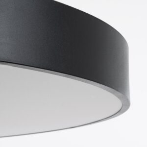 GloboStar® BURTON 61204-S Πλαφονιέρα Οροφής LED CCT 100W 11020lm 120° AC 220-240V – Εναλλαγή Φωτισμού μέσω Τηλεχειριστηρίου All In One Ψυχρό 6000k+Φυσικό 4500k+Θερμό 2700k Dimmable Φ80cm – Μαύρο – 3 Years Warranty