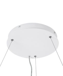 GloboStar® BURTON 61205-P Κρεμαστή Πλαφονιέρα Οροφής LED CCT 100W 11020lm 120° AC 220-240V – Εναλλαγή Φωτισμού μέσω Τηλεχειριστηρίου All In One Ψυχρό 6000k+Φυσικό 4500k+Θερμό 2700k Dimmable Φ80cm – Λευκό – 3 Years Warranty