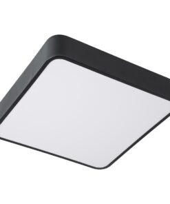 GloboStar® KAMALA 61206-P Κρεμαστή Πλαφονιέρα Οροφής LED CCT 67W 7370lm 120° AC 220-240V – Εναλλαγή Φωτισμού μέσω Τηλεχειριστηρίου All In One Ψυχρό 6000k+Φυσικό 4500k+Θερμό 2700k Dimmable Μ40 x Π40 x Υ8cm- Μαύρο – 3 Years Warranty