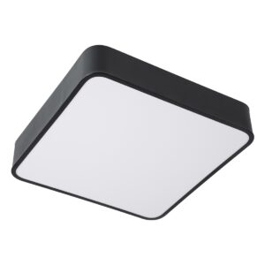 GloboStar® KAMALA 61206-P Κρεμαστή Πλαφονιέρα Οροφής LED CCT 67W 7370lm 120° AC 220-240V – Εναλλαγή Φωτισμού μέσω Τηλεχειριστηρίου All In One Ψυχρό 6000k+Φυσικό 4500k+Θερμό 2700k Dimmable Μ40 x Π40 x Υ8cm- Μαύρο – 3 Years Warranty