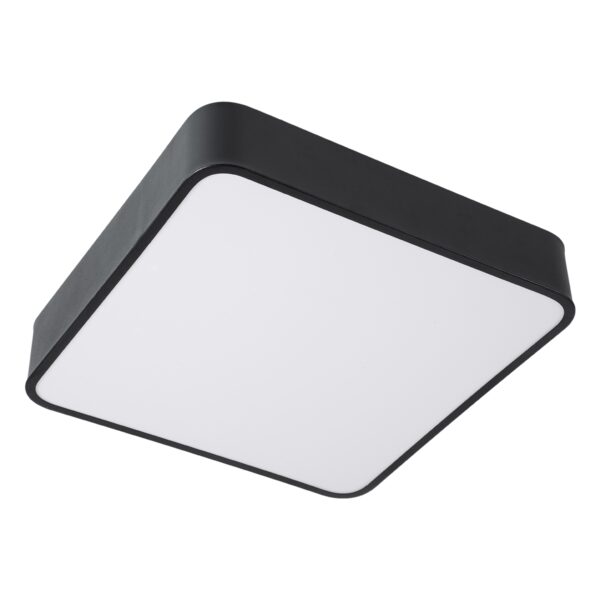 GloboStar® KAMALA 61206-P Κρεμαστή Πλαφονιέρα Οροφής LED CCT 67W 7370lm 120° AC 220-240V – Εναλλαγή Φωτισμού μέσω Τηλεχειριστηρίου All In One Ψυχρό 6000k+Φυσικό 4500k+Θερμό 2700k Dimmable Μ40 x Π40 x Υ8cm- Μαύρο – 3 Years Warranty