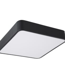 GloboStar® KAMALA 61206-S Πλαφονιέρα Οροφής LED CCT 67W 7370lm 120° AC 220-240V – Εναλλαγή Φωτισμού μέσω Τηλεχειριστηρίου All In One Ψυχρό 6000k+Φυσικό 4500k+Θερμό 2700k Dimmable Μ40 x Π40 x Υ8cm- Μαύρο – 3 Years Warranty