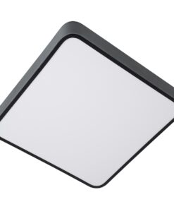 GloboStar® KAMALA 61206-S Πλαφονιέρα Οροφής LED CCT 67W 7370lm 120° AC 220-240V – Εναλλαγή Φωτισμού μέσω Τηλεχειριστηρίου All In One Ψυχρό 6000k+Φυσικό 4500k+Θερμό 2700k Dimmable Μ40 x Π40 x Υ8cm- Μαύρο – 3 Years Warranty