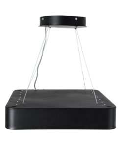 GloboStar® KAMALA 61206-P Κρεμαστή Πλαφονιέρα Οροφής LED CCT 67W 7370lm 120° AC 220-240V – Εναλλαγή Φωτισμού μέσω Τηλεχειριστηρίου All In One Ψυχρό 6000k+Φυσικό 4500k+Θερμό 2700k Dimmable Μ40 x Π40 x Υ8cm- Μαύρο – 3 Years Warranty