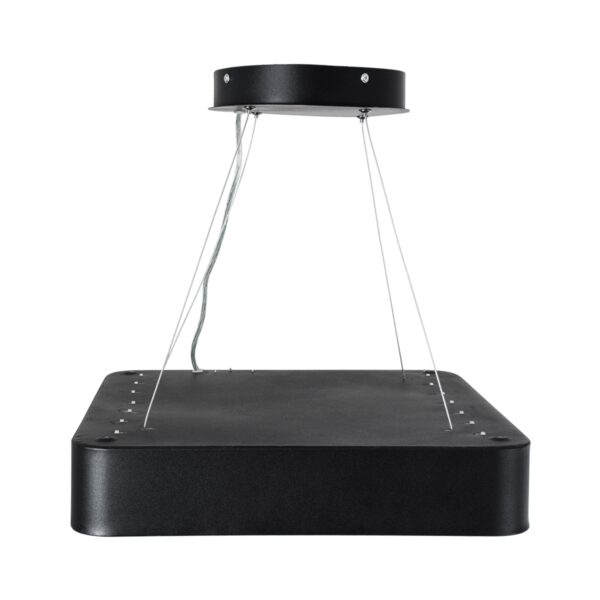 GloboStar® KAMALA 61206-P Κρεμαστή Πλαφονιέρα Οροφής LED CCT 67W 7370lm 120° AC 220-240V – Εναλλαγή Φωτισμού μέσω Τηλεχειριστηρίου All In One Ψυχρό 6000k+Φυσικό 4500k+Θερμό 2700k Dimmable Μ40 x Π40 x Υ8cm- Μαύρο – 3 Years Warranty
