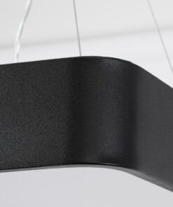 GloboStar® KAMALA 61206-P Κρεμαστή Πλαφονιέρα Οροφής LED CCT 67W 7370lm 120° AC 220-240V – Εναλλαγή Φωτισμού μέσω Τηλεχειριστηρίου All In One Ψυχρό 6000k+Φυσικό 4500k+Θερμό 2700k Dimmable Μ40 x Π40 x Υ8cm- Μαύρο – 3 Years Warranty