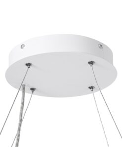 GloboStar® KAMALA 61207-P Κρεμαστή Πλαφονιέρα Οροφής LED CCT 67W 7370lm 120° AC 220-240V – Εναλλαγή Φωτισμού μέσω Τηλεχειριστηρίου All In One Ψυχρό 6000k+Φυσικό 4500k+Θερμό 2700k Dimmable Μ40 x Π40 x Υ8cm – Λευκό – 3 Years Warranty