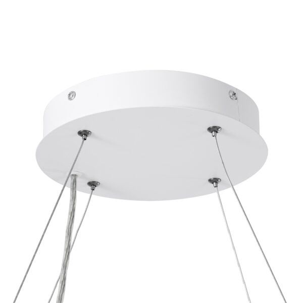 GloboStar® KAMALA 61207-P Κρεμαστή Πλαφονιέρα Οροφής LED CCT 67W 7370lm 120° AC 220-240V – Εναλλαγή Φωτισμού μέσω Τηλεχειριστηρίου All In One Ψυχρό 6000k+Φυσικό 4500k+Θερμό 2700k Dimmable Μ40 x Π40 x Υ8cm – Λευκό – 3 Years Warranty