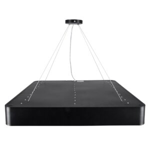GloboStar® KAMALA 61208-P Κρεμαστή Πλαφονιέρα Οροφής LED CCT 75W 8625lm 120° AC 220-240V – Εναλλαγή Φωτισμού μέσω Τηλεχειριστηρίου All In One Ψυχρό 6000k+Φυσικό 4500k+Θερμό 2700k Dimmable Μ60 x Π60 x Υ8cm – Μαύρο – 3 Years Warranty