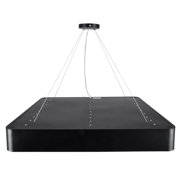 GloboStar® KAMALA 61208-P Κρεμαστή Πλαφονιέρα Οροφής LED CCT 75W 8625lm 120° AC 220-240V – Εναλλαγή Φωτισμού μέσω Τηλεχειριστηρίου All In One Ψυχρό 6000k+Φυσικό 4500k+Θερμό 2700k Dimmable Μ60 x Π60 x Υ8cm – Μαύρο – 3 Years Warranty
