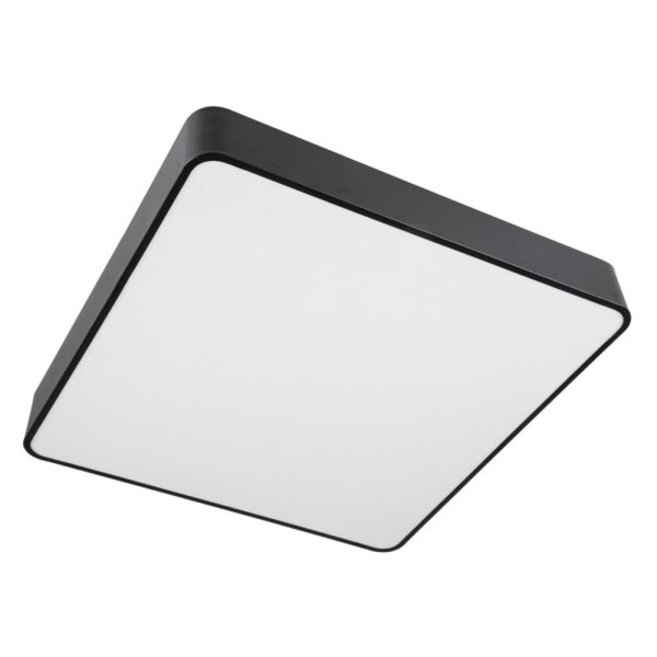 GloboStar® KAMALA 61208-S Πλαφονιέρα Οροφής LED CCT 75W 8625lm 120° AC 220-240V – Εναλλαγή Φωτισμού μέσω Τηλεχειριστηρίου All In One Ψυχρό 6000k+Φυσικό 4500k+Θερμό 2700k Dimmable Μ60 x Π60 x Υ8cm – Μαύρο – 3 Years Warranty