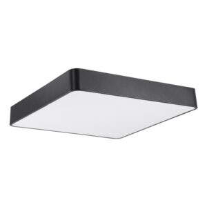 GloboStar® KAMALA 61208-S Πλαφονιέρα Οροφής LED CCT 75W 8625lm 120° AC 220-240V – Εναλλαγή Φωτισμού μέσω Τηλεχειριστηρίου All In One Ψυχρό 6000k+Φυσικό 4500k+Θερμό 2700k Dimmable Μ60 x Π60 x Υ8cm – Μαύρο – 3 Years Warranty