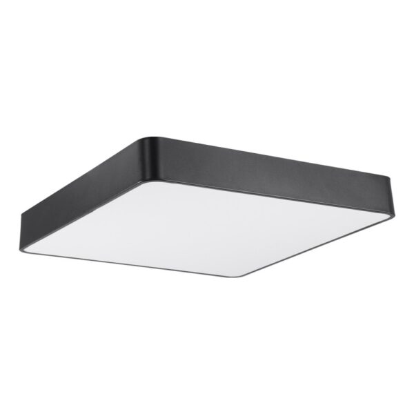 GloboStar® KAMALA 61208-S Πλαφονιέρα Οροφής LED CCT 75W 8625lm 120° AC 220-240V – Εναλλαγή Φωτισμού μέσω Τηλεχειριστηρίου All In One Ψυχρό 6000k+Φυσικό 4500k+Θερμό 2700k Dimmable Μ60 x Π60 x Υ8cm – Μαύρο – 3 Years Warranty