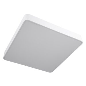GloboStar® KAMALA 61209-P Κρεμαστή Πλαφονιέρα Οροφής LED CCT 75W 8625lm 120° AC 220-240V – Εναλλαγή Φωτισμού μέσω Τηλεχειριστηρίου All In One Ψυχρό 6000k+Φυσικό 4500k+Θερμό 2700k Dimmable Μ60 x Π60 x Υ8cm – Λευκό – 3 Years Warranty