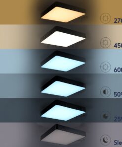 GloboStar® KAMALA 61209-P Κρεμαστή Πλαφονιέρα Οροφής LED CCT 75W 8625lm 120° AC 220-240V – Εναλλαγή Φωτισμού μέσω Τηλεχειριστηρίου All In One Ψυχρό 6000k+Φυσικό 4500k+Θερμό 2700k Dimmable Μ60 x Π60 x Υ8cm – Λευκό – 3 Years Warranty