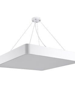 GloboStar® KAMALA 61209-P Κρεμαστή Πλαφονιέρα Οροφής LED CCT 75W 8625lm 120° AC 220-240V – Εναλλαγή Φωτισμού μέσω Τηλεχειριστηρίου All In One Ψυχρό 6000k+Φυσικό 4500k+Θερμό 2700k Dimmable Μ60 x Π60 x Υ8cm – Λευκό – 3 Years Warranty