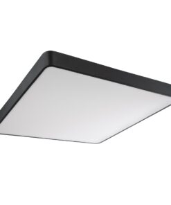 GloboStar® KAMALA 61210-S Πλαφονιέρα Οροφής LED CCT 100W 11020lm 120° AC 220-240V – Εναλλαγή Φωτισμού μέσω Τηλεχειριστηρίου All In One Ψυχρό 6000k+Φυσικό 4500k+Θερμό 2700k Dimmable Μ80 x Π80 x Υ8cm- Μαύρο – 3 Years Warranty