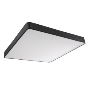 GloboStar® KAMALA 61210-S Πλαφονιέρα Οροφής LED CCT 100W 11020lm 120° AC 220-240V – Εναλλαγή Φωτισμού μέσω Τηλεχειριστηρίου All In One Ψυχρό 6000k+Φυσικό 4500k+Θερμό 2700k Dimmable Μ80 x Π80 x Υ8cm- Μαύρο – 3 Years Warranty