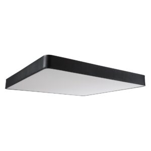 GloboStar® KAMALA 61210-S Πλαφονιέρα Οροφής LED CCT 100W 11020lm 120° AC 220-240V – Εναλλαγή Φωτισμού μέσω Τηλεχειριστηρίου All In One Ψυχρό 6000k+Φυσικό 4500k+Θερμό 2700k Dimmable Μ80 x Π80 x Υ8cm- Μαύρο – 3 Years Warranty