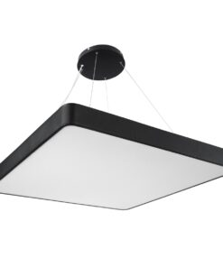 GloboStar® KAMALA 61210-S Πλαφονιέρα Οροφής LED CCT 100W 11020lm 120° AC 220-240V – Εναλλαγή Φωτισμού μέσω Τηλεχειριστηρίου All In One Ψυχρό 6000k+Φυσικό 4500k+Θερμό 2700k Dimmable Μ80 x Π80 x Υ8cm- Μαύρο – 3 Years Warranty