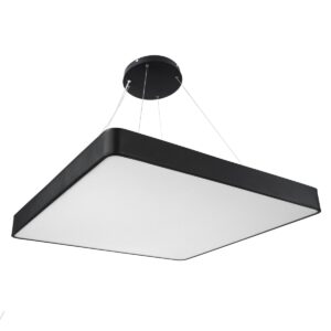 GloboStar® KAMALA 61210-S Πλαφονιέρα Οροφής LED CCT 100W 11020lm 120° AC 220-240V – Εναλλαγή Φωτισμού μέσω Τηλεχειριστηρίου All In One Ψυχρό 6000k+Φυσικό 4500k+Θερμό 2700k Dimmable Μ80 x Π80 x Υ8cm- Μαύρο – 3 Years Warranty