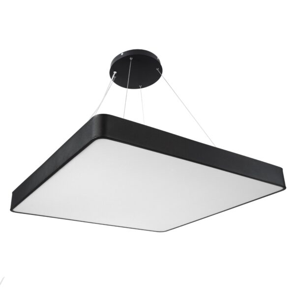 GloboStar® KAMALA 61210-S Πλαφονιέρα Οροφής LED CCT 100W 11020lm 120° AC 220-240V – Εναλλαγή Φωτισμού μέσω Τηλεχειριστηρίου All In One Ψυχρό 6000k+Φυσικό 4500k+Θερμό 2700k Dimmable Μ80 x Π80 x Υ8cm- Μαύρο – 3 Years Warranty