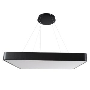 GloboStar® KAMALA 61210-S Πλαφονιέρα Οροφής LED CCT 100W 11020lm 120° AC 220-240V – Εναλλαγή Φωτισμού μέσω Τηλεχειριστηρίου All In One Ψυχρό 6000k+Φυσικό 4500k+Θερμό 2700k Dimmable Μ80 x Π80 x Υ8cm- Μαύρο – 3 Years Warranty