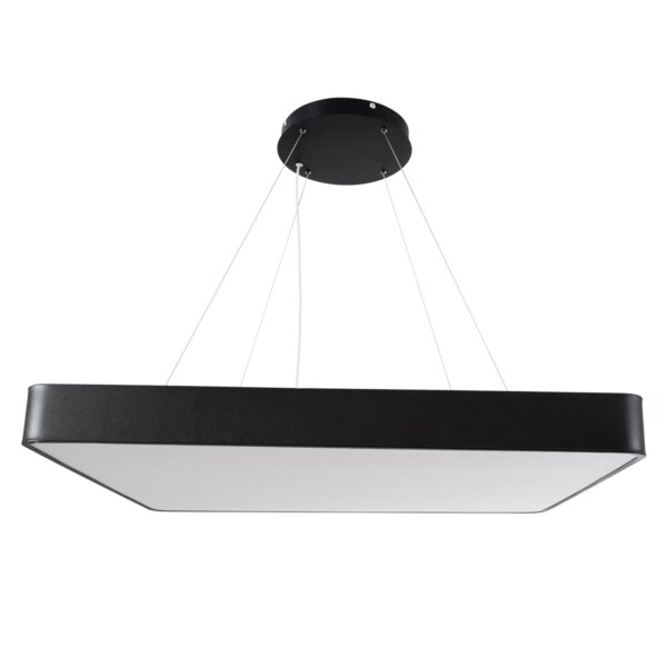 GloboStar® KAMALA 61210-S Πλαφονιέρα Οροφής LED CCT 100W 11020lm 120° AC 220-240V – Εναλλαγή Φωτισμού μέσω Τηλεχειριστηρίου All In One Ψυχρό 6000k+Φυσικό 4500k+Θερμό 2700k Dimmable Μ80 x Π80 x Υ8cm- Μαύρο – 3 Years Warranty
