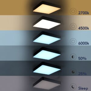 GloboStar® KAMALA 61211-S Πλαφονιέρα Οροφής LED CCT 100W 11020lm 120° AC 220-240V – Εναλλαγή Φωτισμού μέσω Τηλεχειριστηρίου All In One Ψυχρό 6000k+Φυσικό 4500k+Θερμό 2700k Dimmable Μ80 x Π80 x Υ8cm – Λευκό – 3 Years Warranty