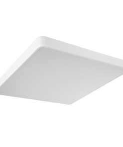 GloboStar® KAMALA 61211-S Πλαφονιέρα Οροφής LED CCT 100W 11020lm 120° AC 220-240V – Εναλλαγή Φωτισμού μέσω Τηλεχειριστηρίου All In One Ψυχρό 6000k+Φυσικό 4500k+Θερμό 2700k Dimmable Μ80 x Π80 x Υ8cm – Λευκό – 3 Years Warranty