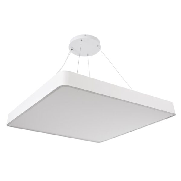 GloboStar® KAMALA 61211-S Πλαφονιέρα Οροφής LED CCT 100W 11020lm 120° AC 220-240V – Εναλλαγή Φωτισμού μέσω Τηλεχειριστηρίου All In One Ψυχρό 6000k+Φυσικό 4500k+Θερμό 2700k Dimmable Μ80 x Π80 x Υ8cm – Λευκό – 3 Years Warranty